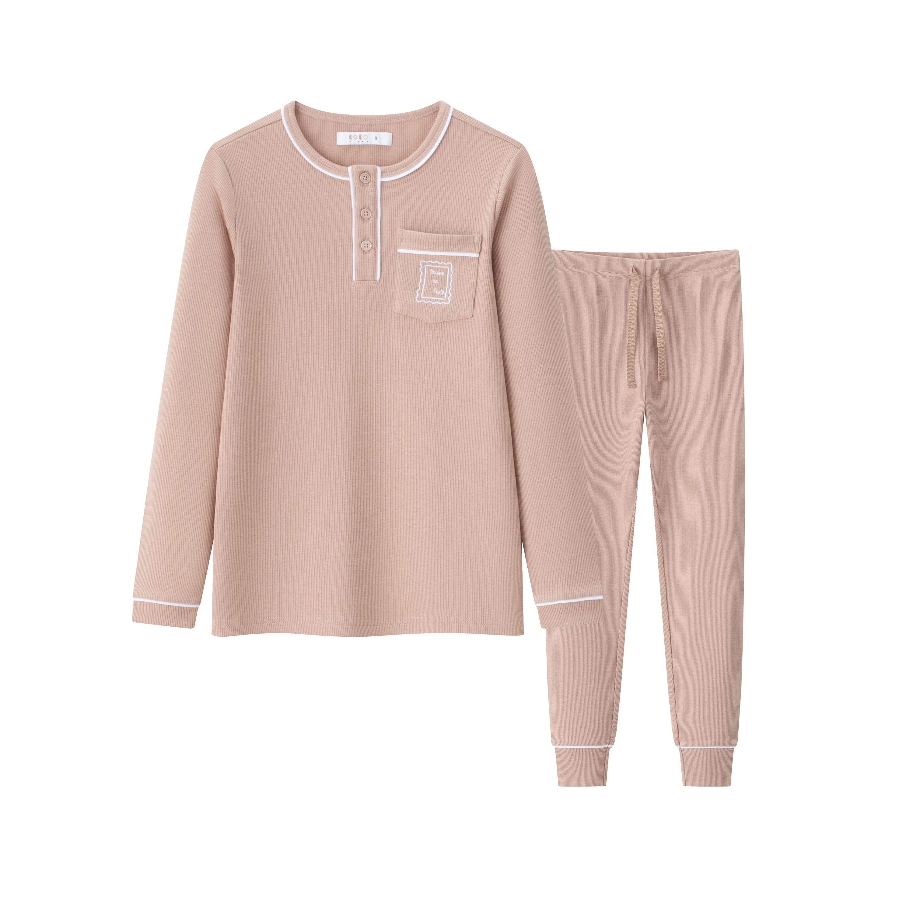 Pink Henley PJ – CocoBlanc.