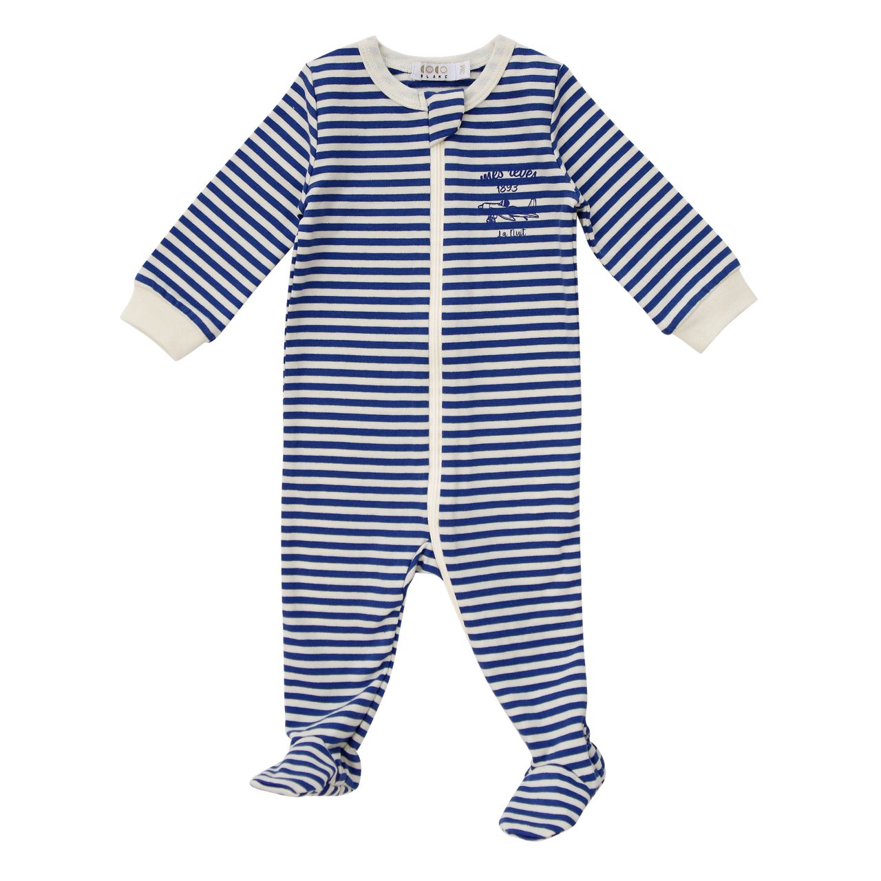 Blue Puppy Toile Footie