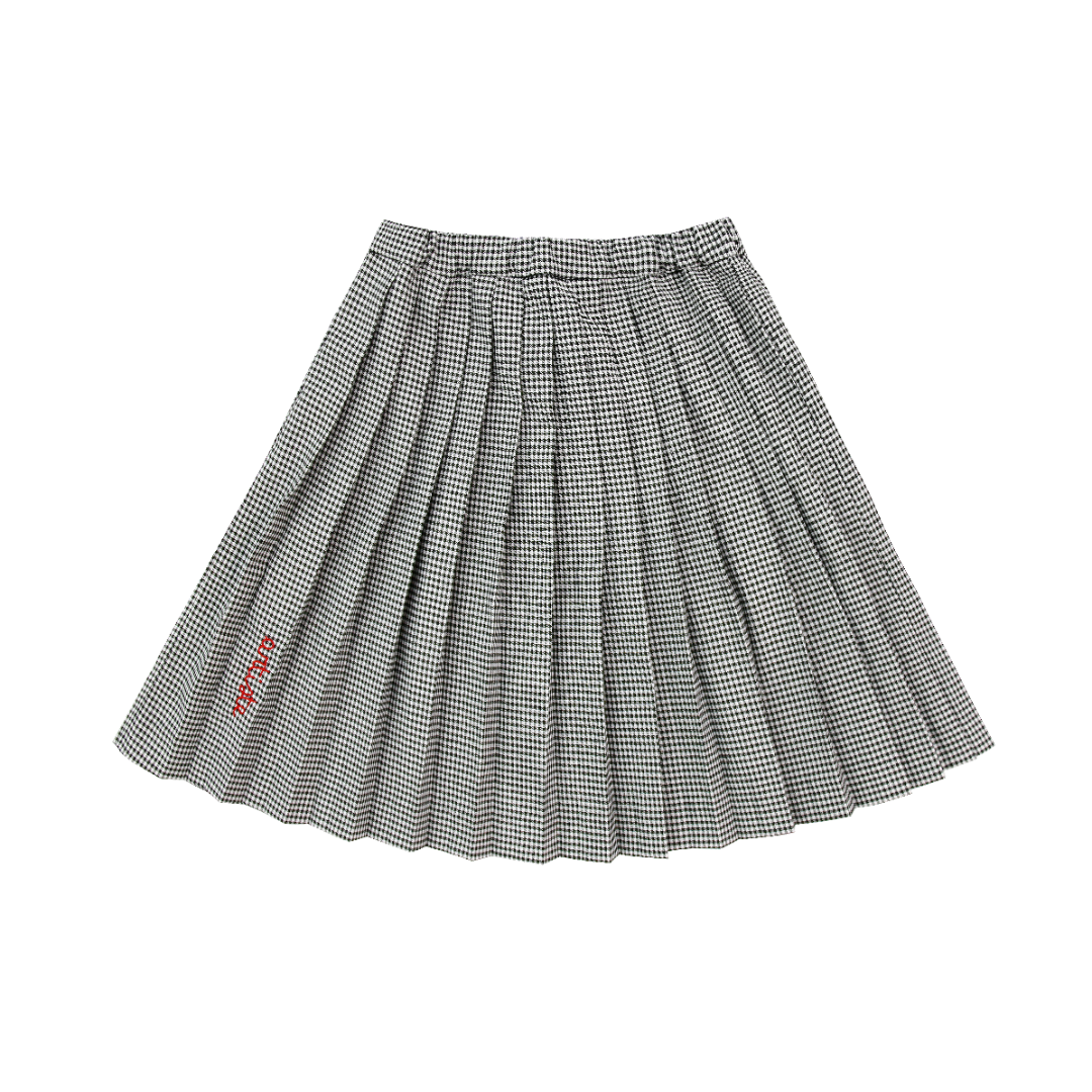 Gingham Pleated Skirt – CocoBlanc.