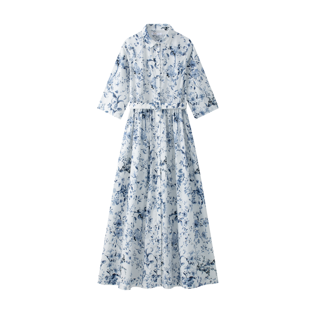 Floral Shirt Dress CocoBlanc. Floral Shirt Dress CocoBlanc.