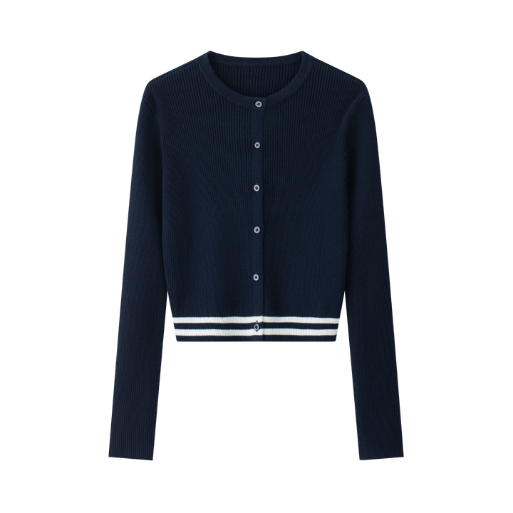 Cardigan w/ Striped Waist