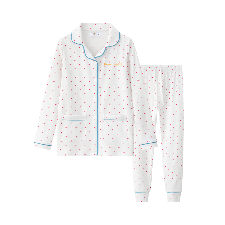 Pink Polka Dot Long PJ