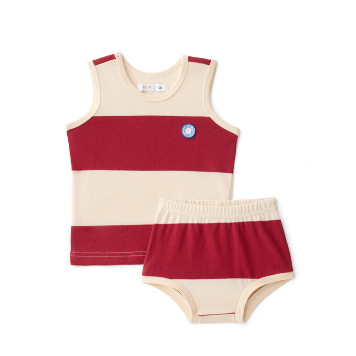 Red Striped Bloomer Set