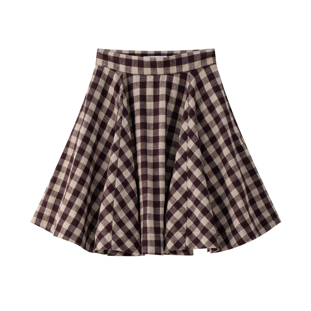 Burgundy Circle Skirt