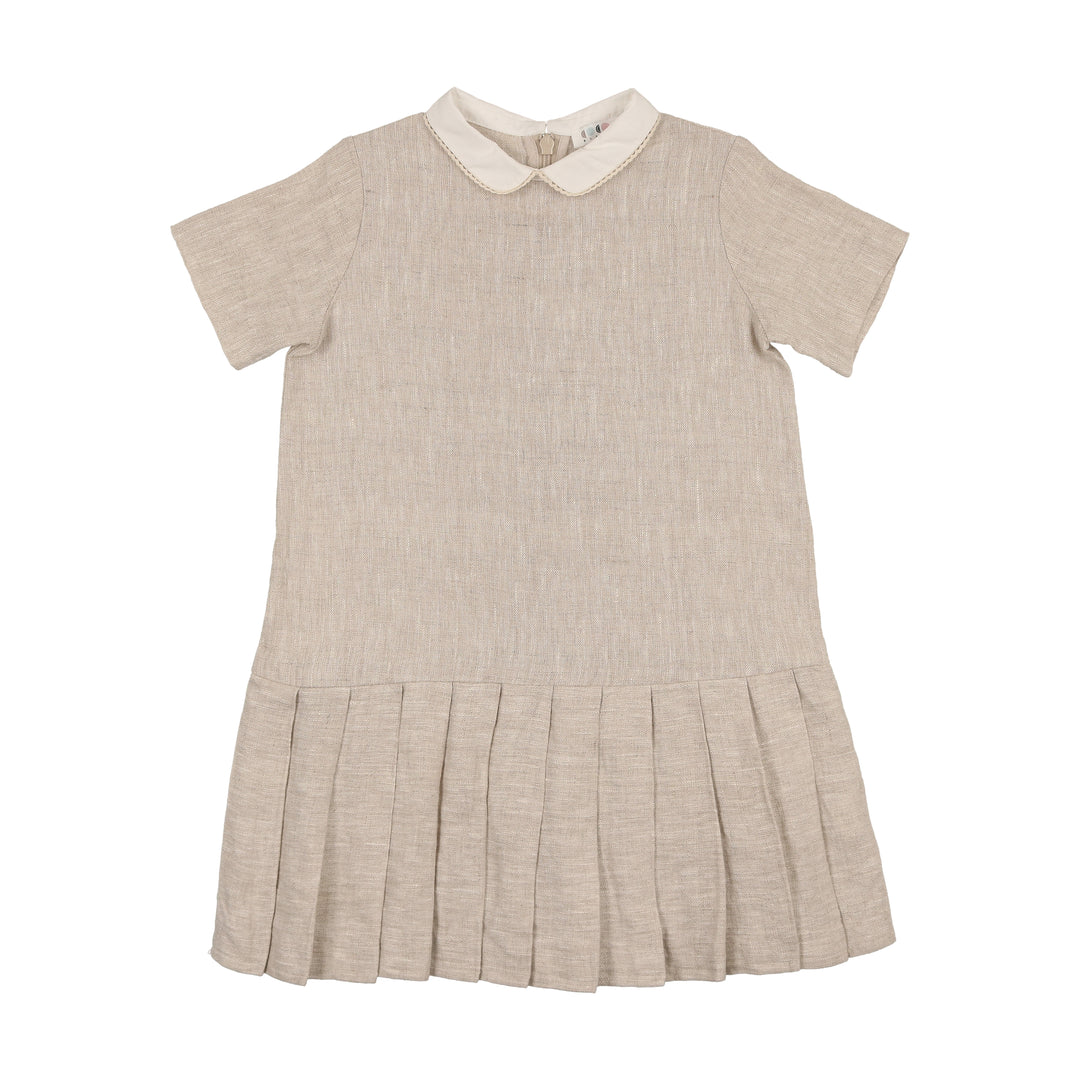 Short Sleeve Drop Pleat Dress CocoBlanc. Short Sleeve Drop Pleat Dress CocoBlanc.