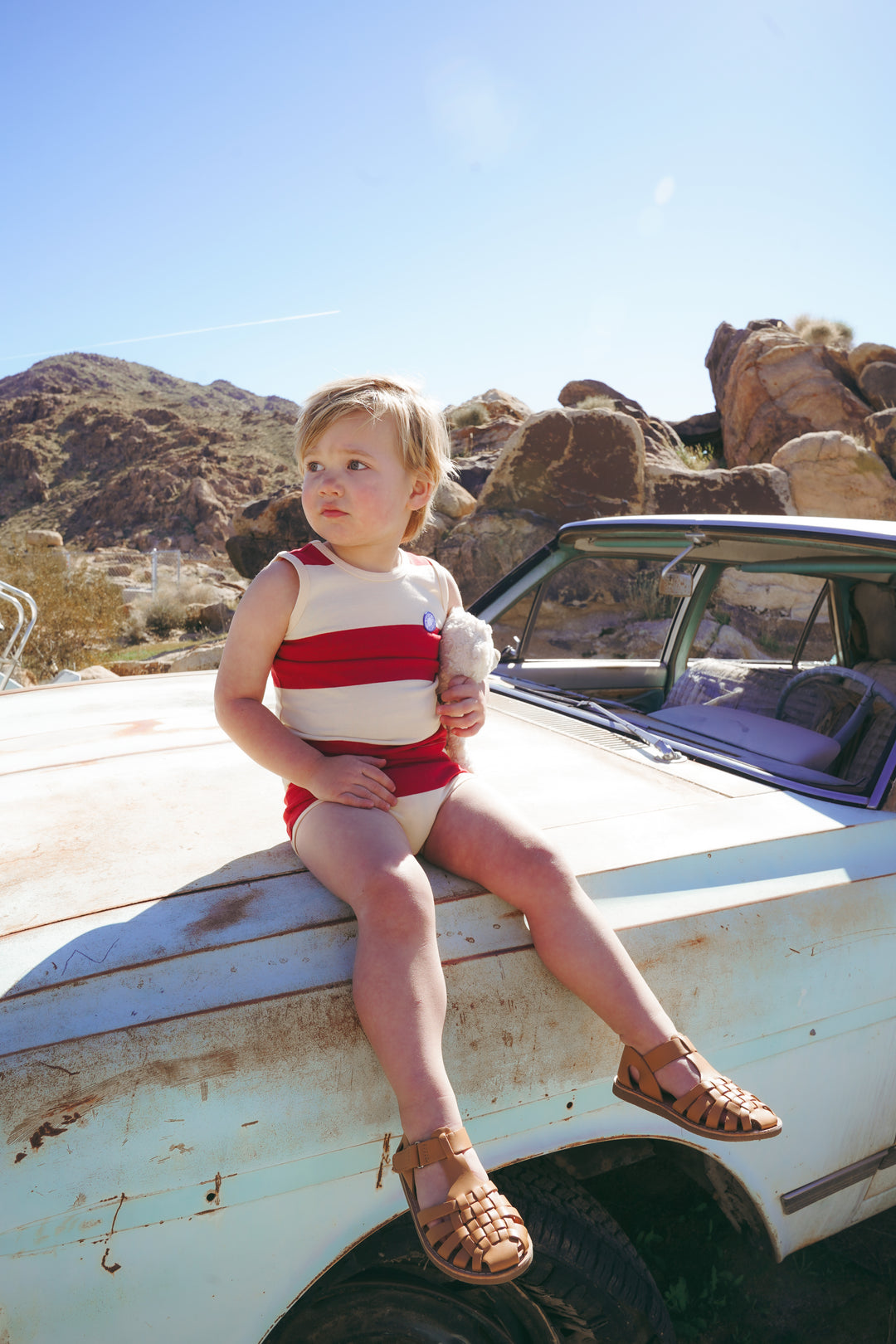 Red Striped Bloomer Set