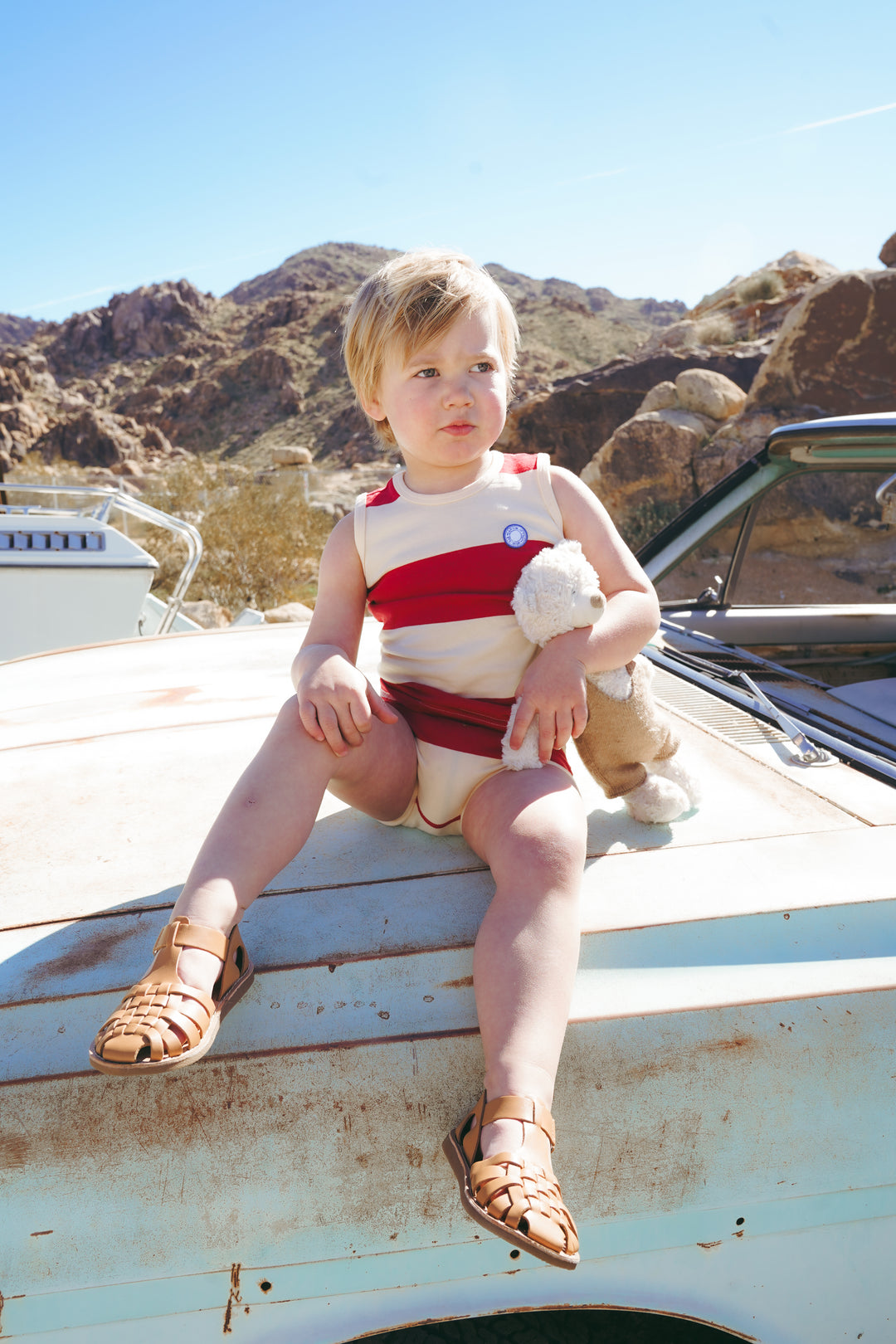 Red Striped Bloomer Set