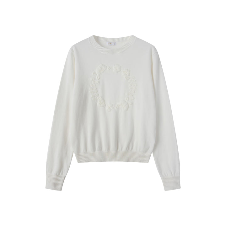 Crew Sweater w/ Embroidery