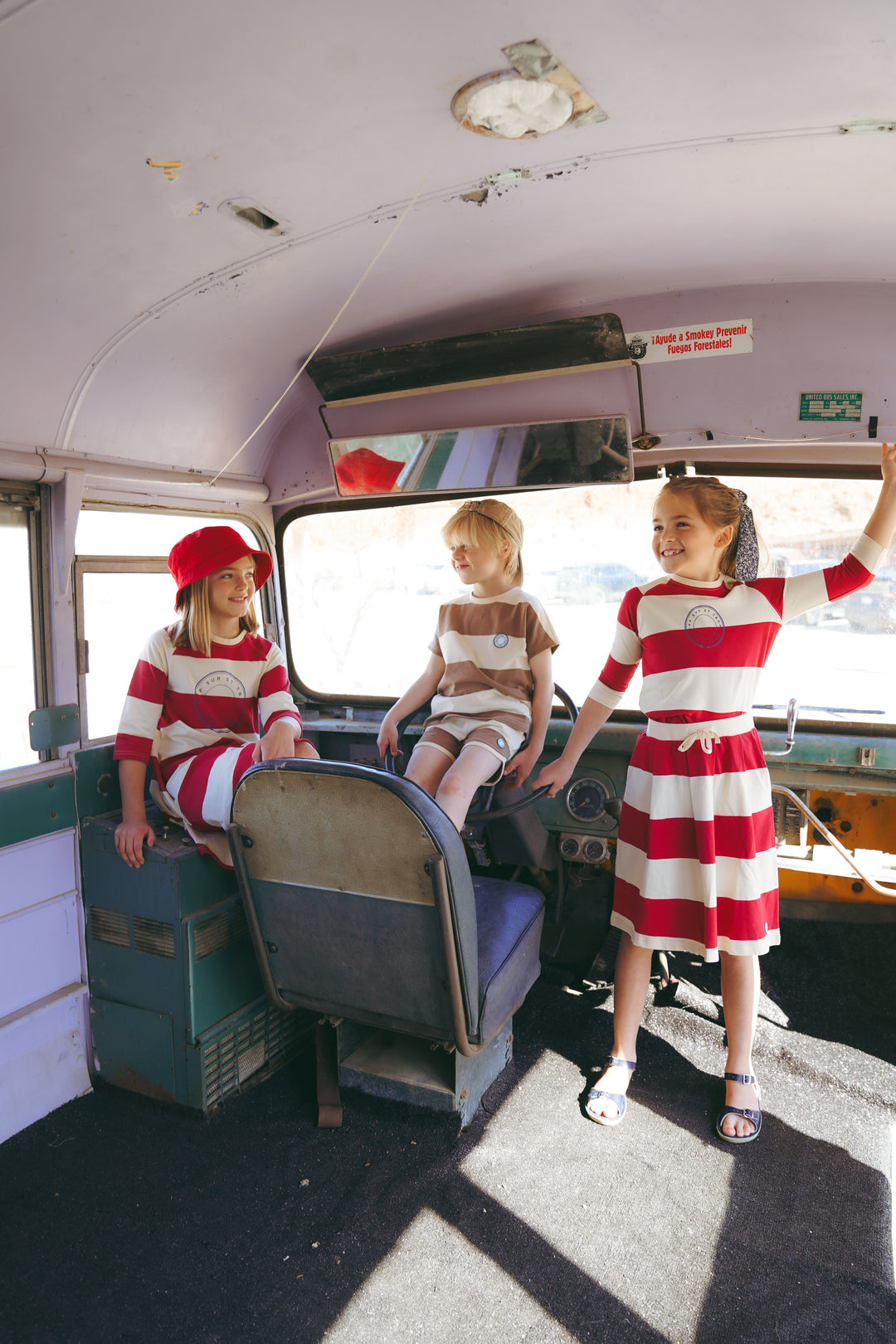 3/4 Girls Striped Tee