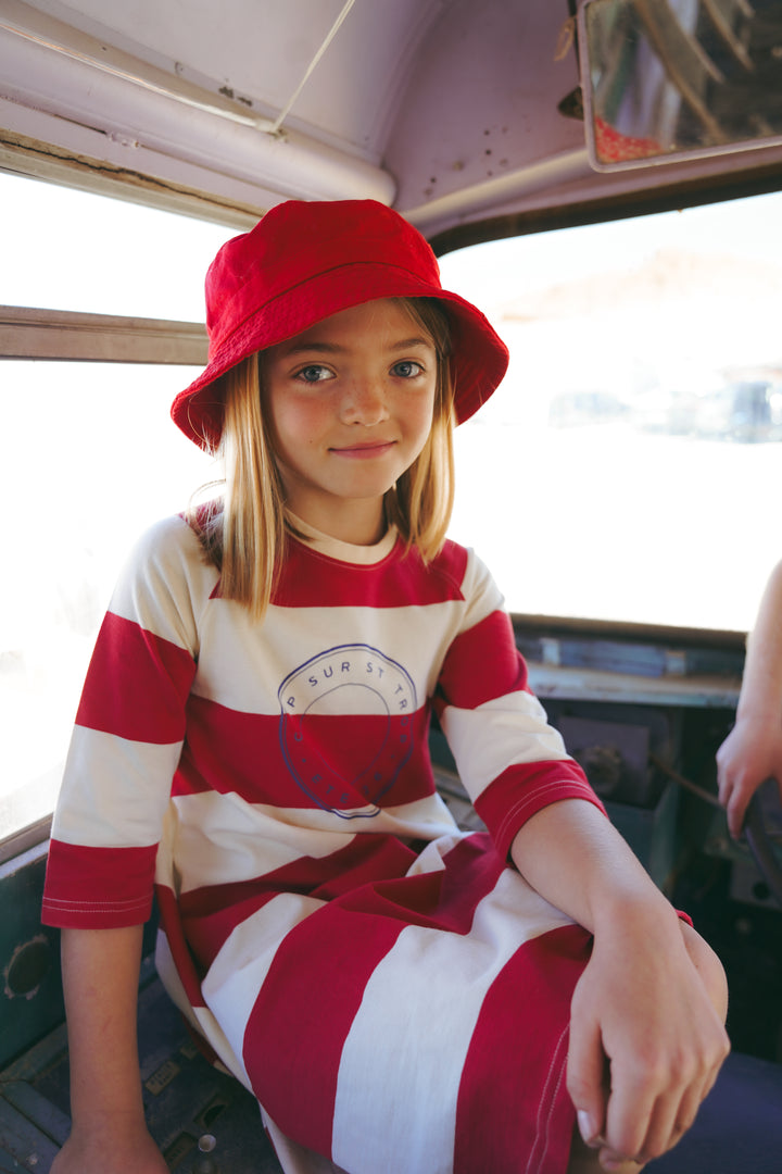 Striped A-line Dress