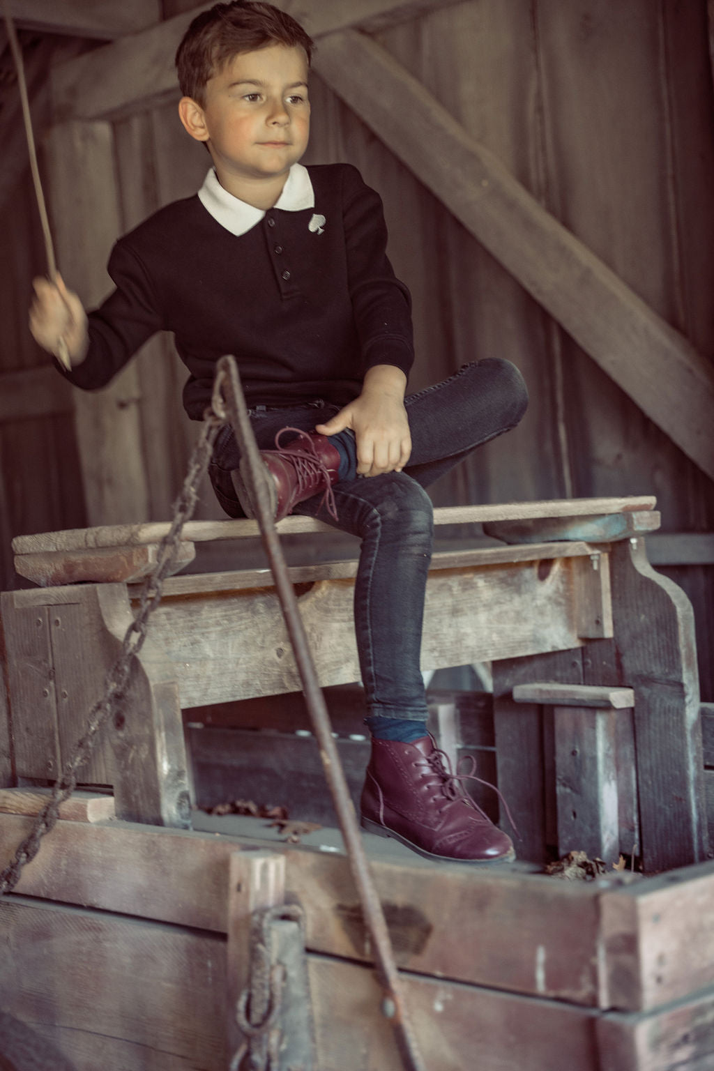 Black Polo Sweatshirt