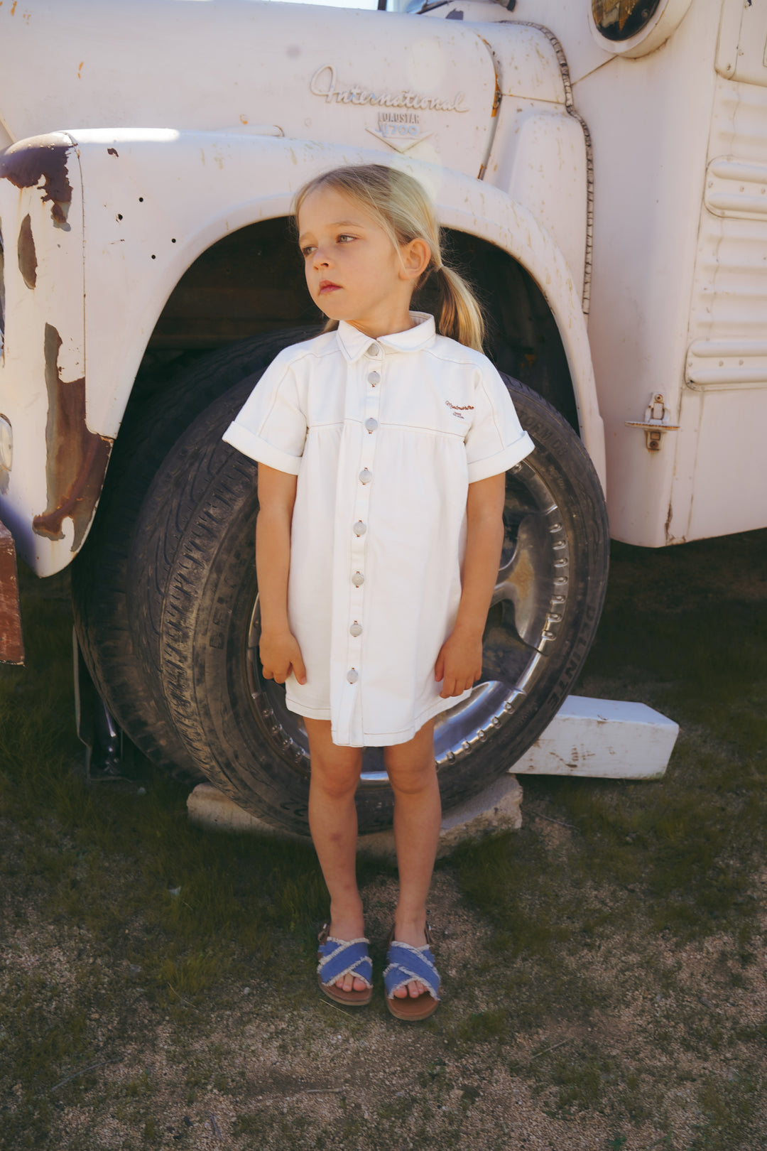 SS White Denim Dress
