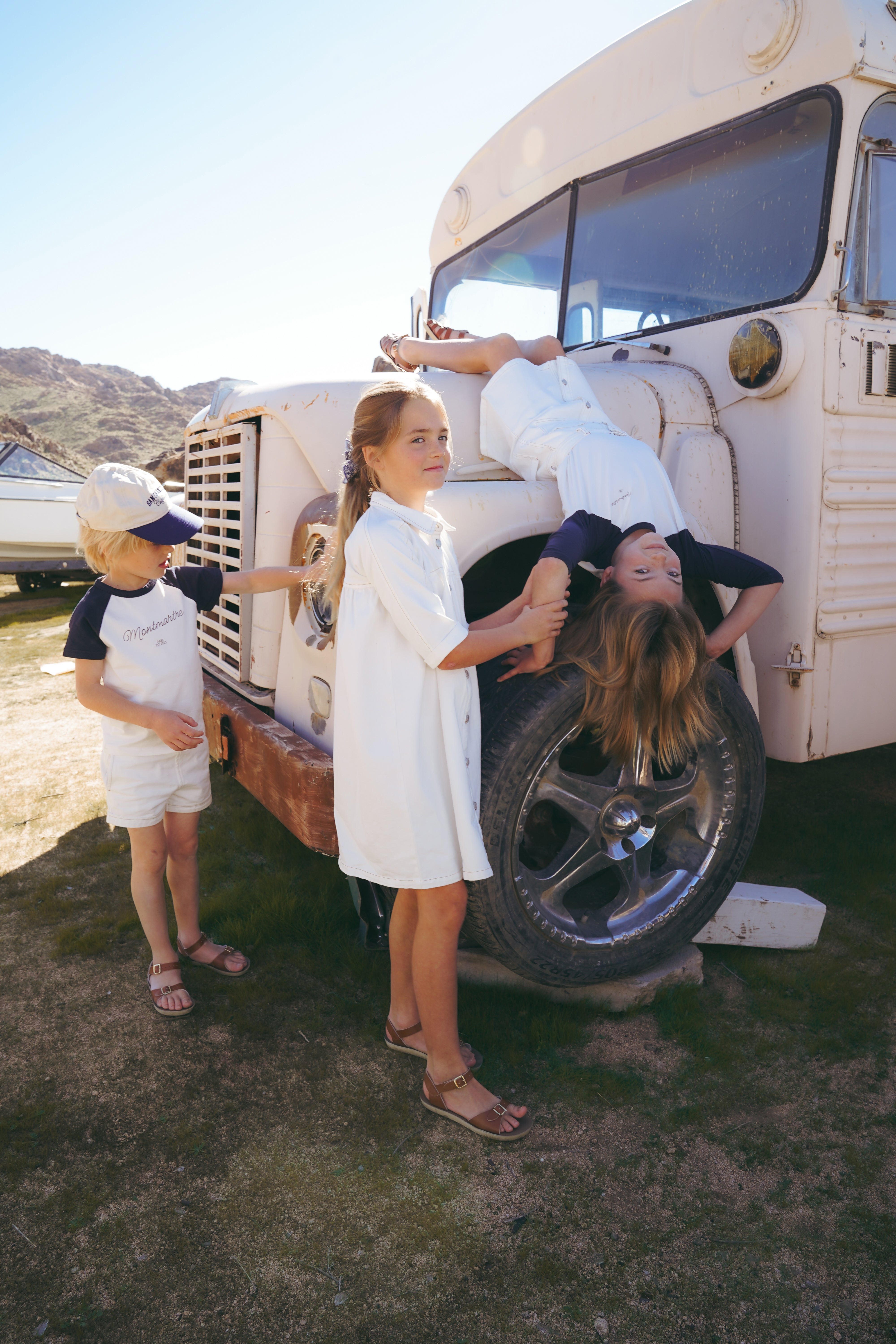 3/4 White Denim Dress – CocoBlanc.
