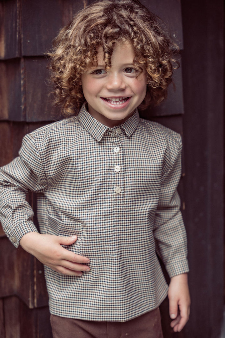 Houndstooth Boxy Shirt