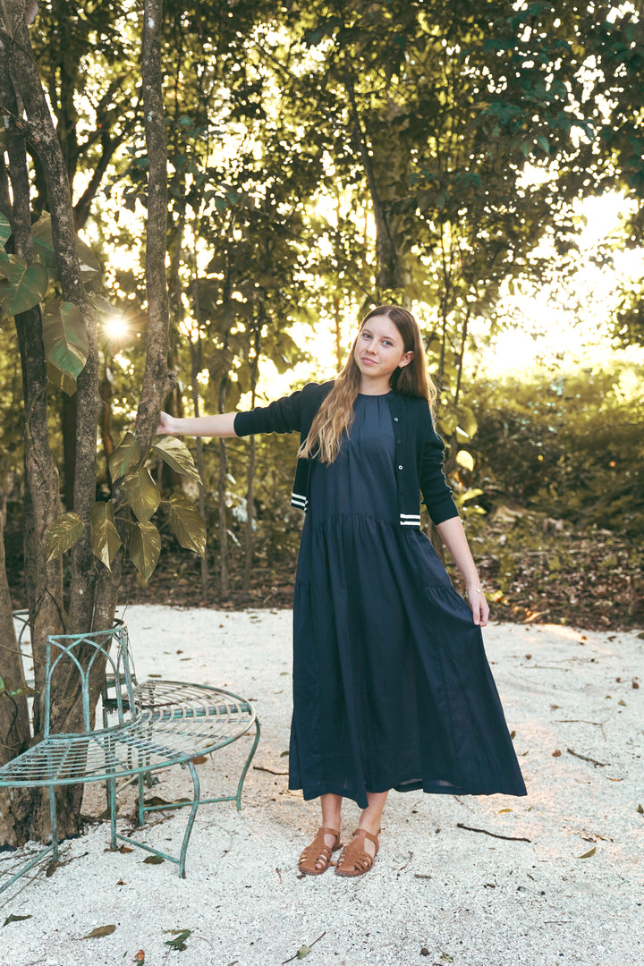 Cardigan w/ Striped Waist