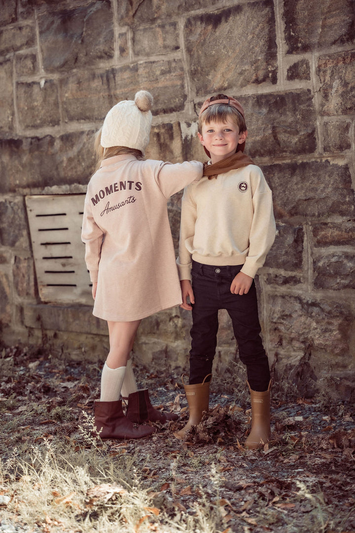 Marled Sweatshirt Dress