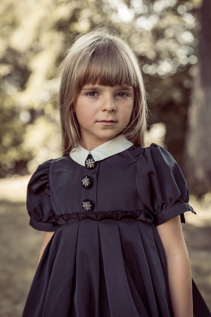 Short Sleeve Taffeta Dress