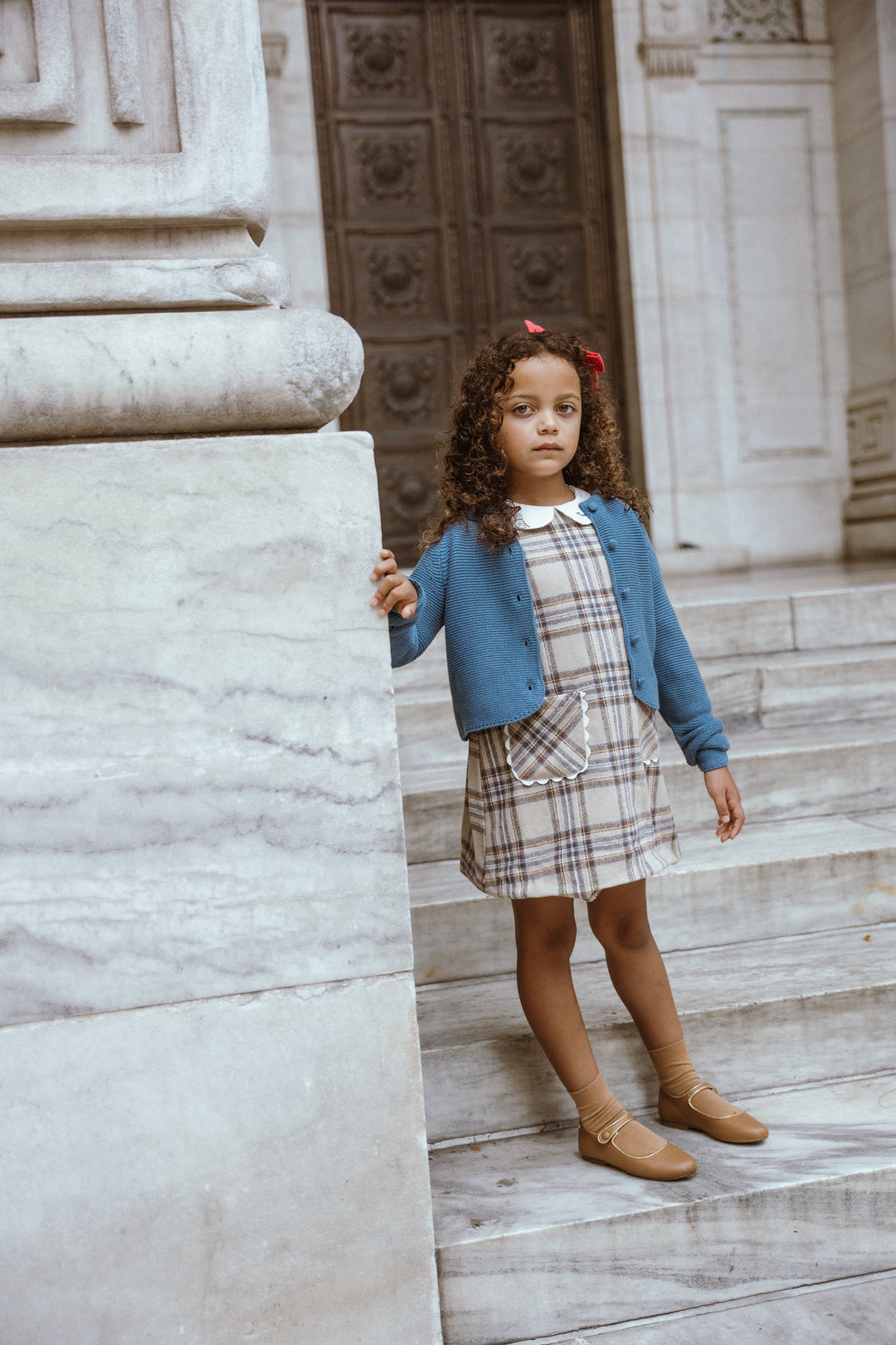 Plaid A-line Dress