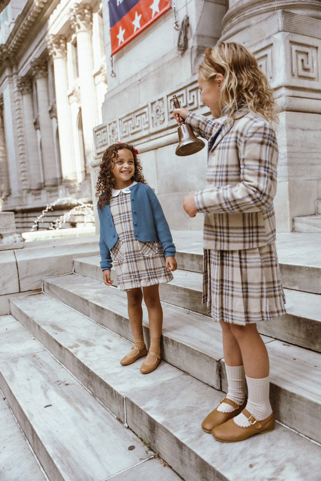 Pleated Plaid Skirt