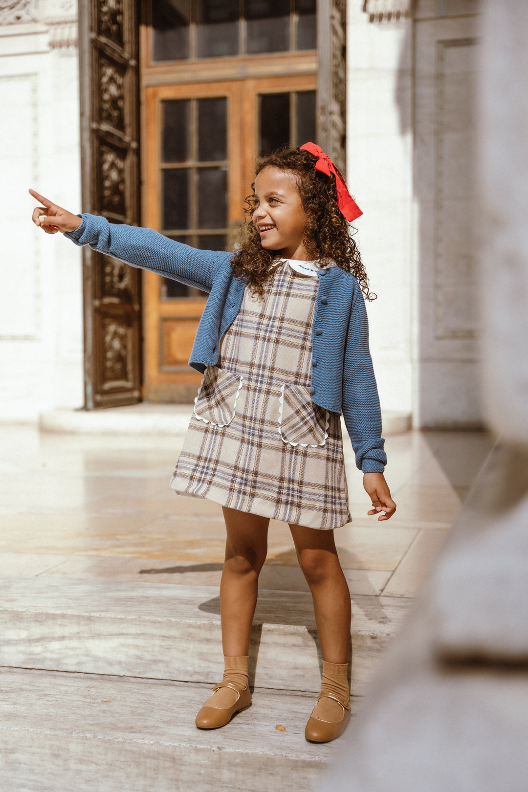 Plaid A-line Dress