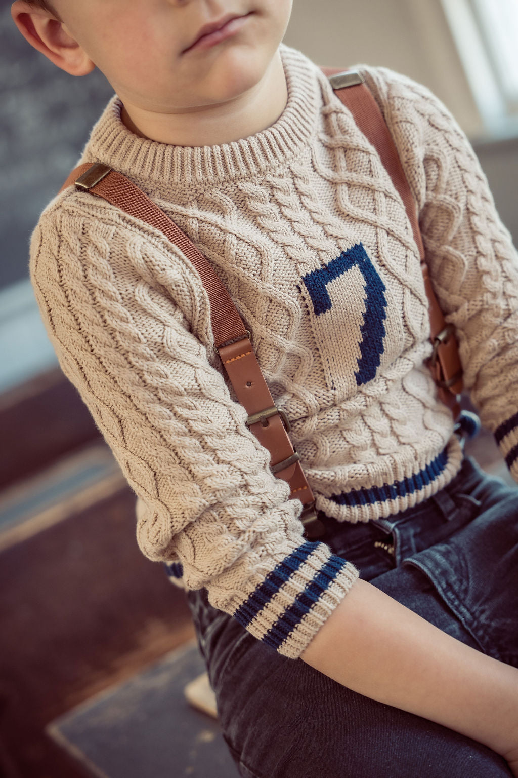 Cabled Graphic Sweater