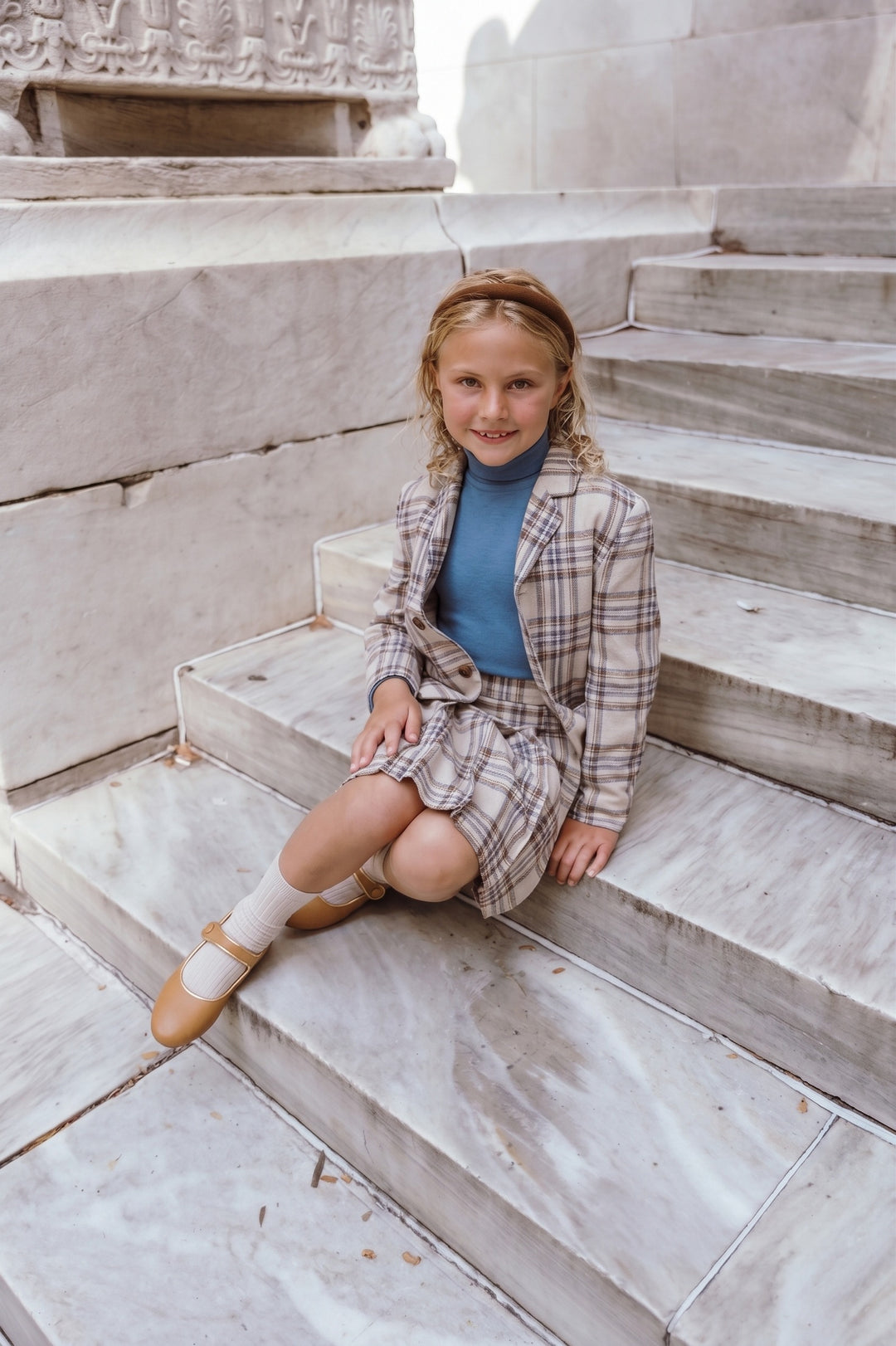 Pleated Plaid Skirt