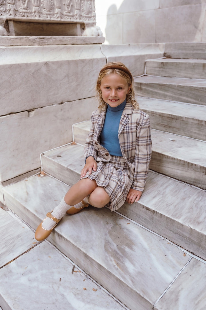 Pleated Plaid Skirt