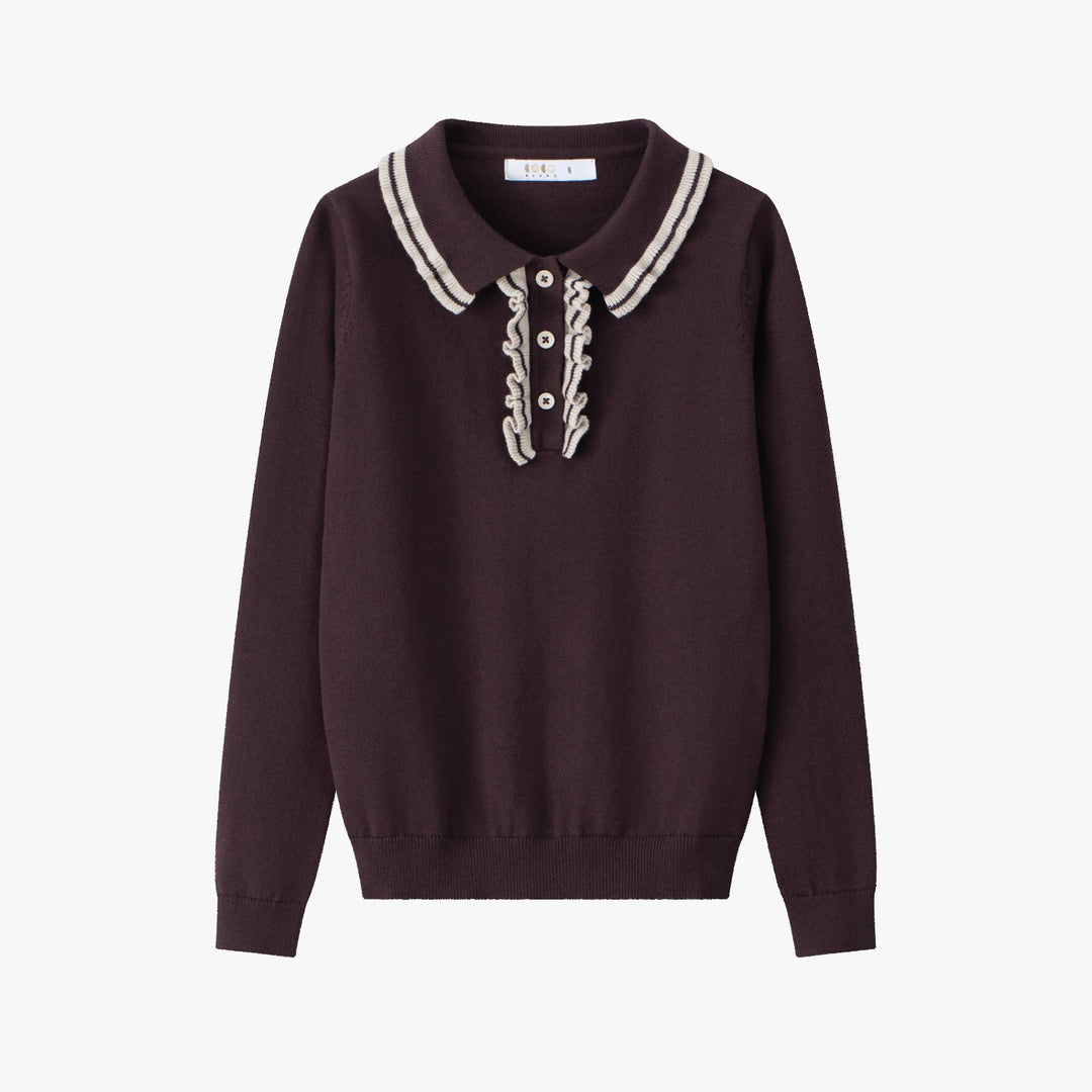 Ruffle Collar Sweater