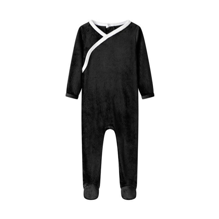 Black Velour Footie
