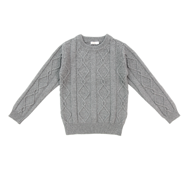 Gray Diamond Crew Sweater