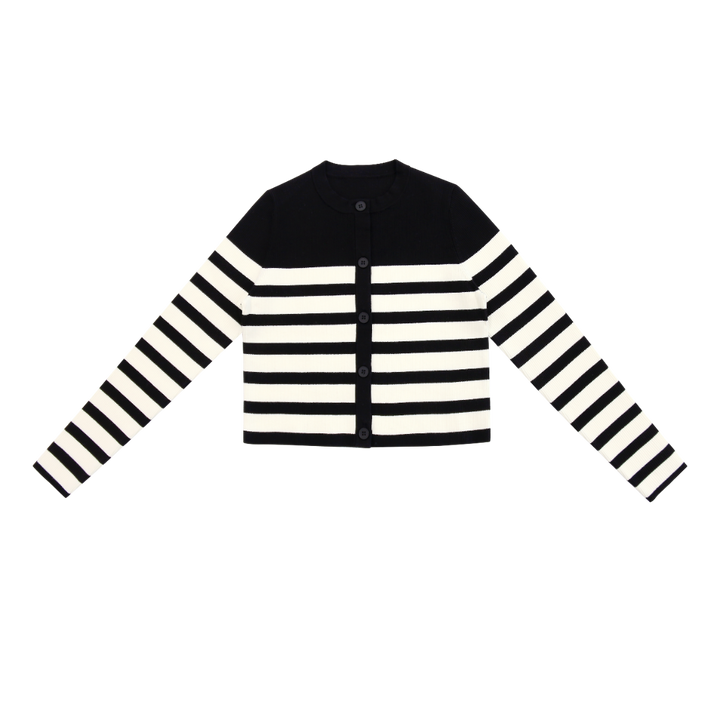 Striped Ribbed Cardigan
