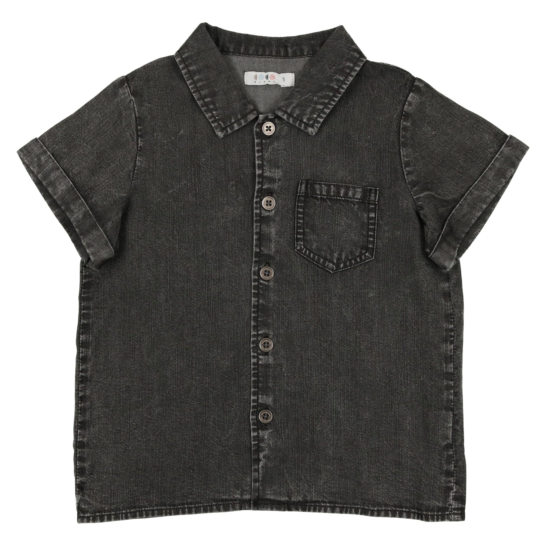 boys black denim shirt